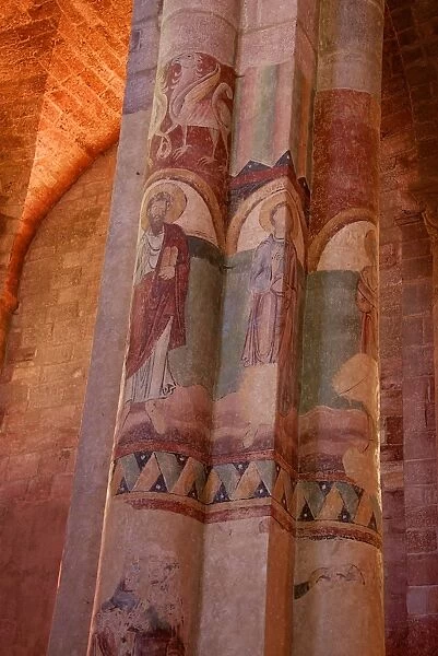 Paintings on nave and columns, St. Julian Basilica (St