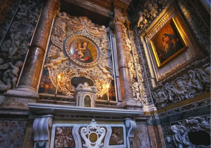 Framed Print : Paintings of the Virgin Mary, La Martorana, Palermo, Sicily Framed Print : Paintings of the Virgin Mary, La Martorana, Palermo, Sicily