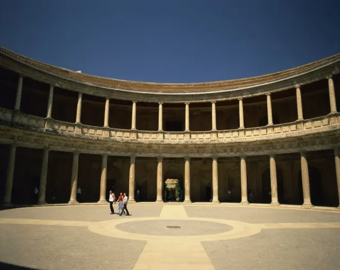 Framed Print : The Palace of Charles V in the Alhambra in Granada Framed Print : The Palace of Charles V in the Alhambra in Granada