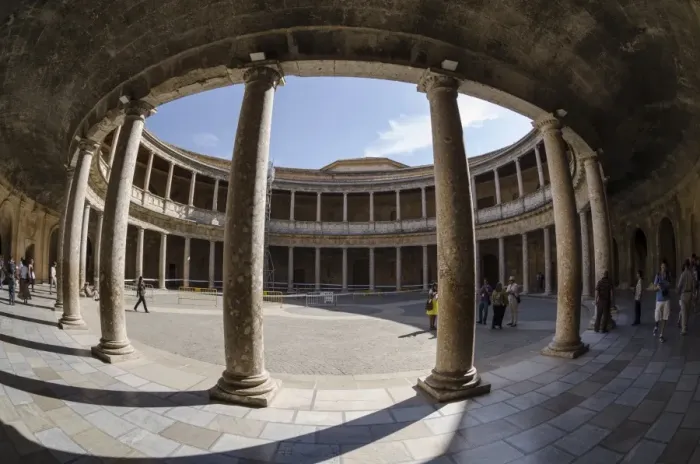 Framed Print : Palace of Charles V, Alhambra, UNESCO World Heritage Site, Granada, Province of Granada