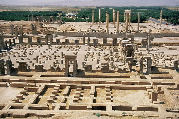 Palace of a Hundred Columns in foreground with the Apadana behind