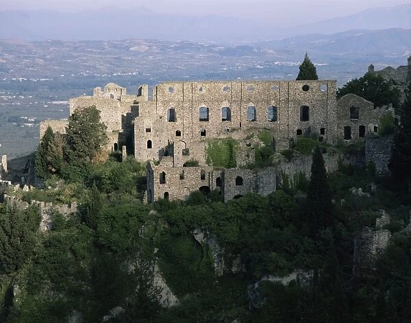 Palace of the Despots and the Plain of Sparta below