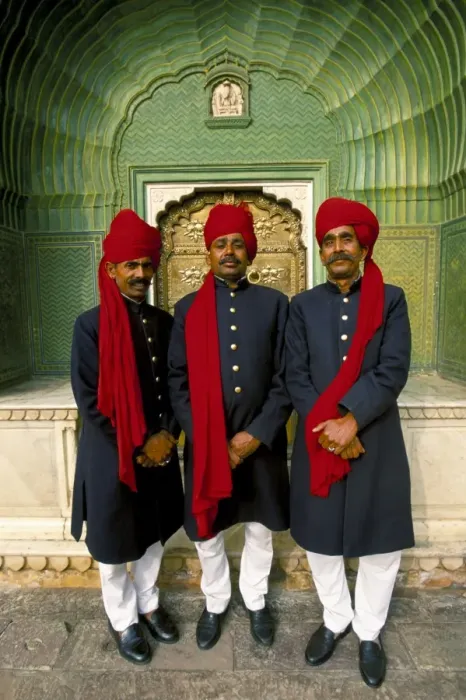 Framed Print : Palace guards in turbans at the ornate Peacock Gateway Framed Print : Palace guards in turbans at the ornate Peacock Gateway