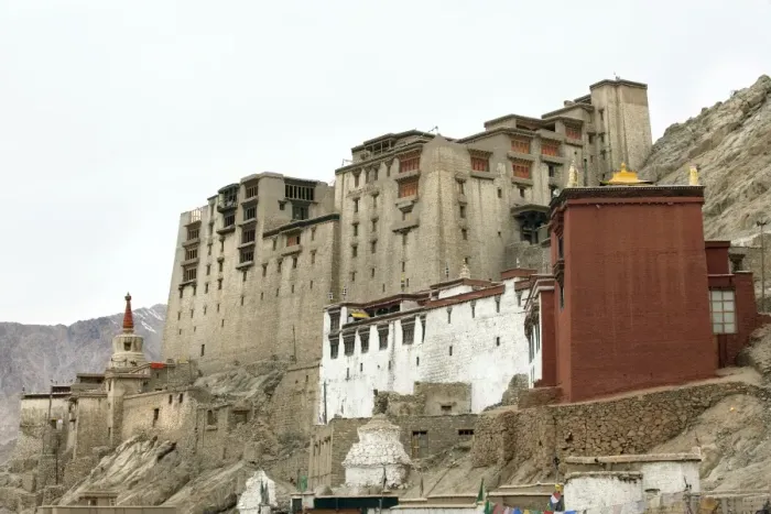 Framed Print : Palace in Leh with LAMO house below. Ladakh, India, Asia Framed Print : Palace in Leh with LAMO house below. Ladakh, India, Asia