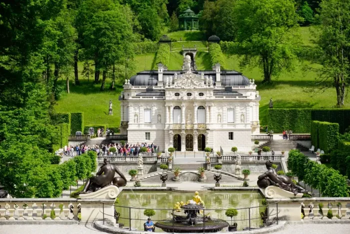 Framed Print : Palace of Linderhof, royal villa of King Ludwig the Second, Bavaria, Germany, Europe
