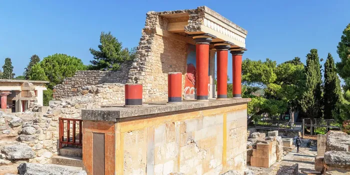 Framed Print : Palace of Minos, restored north entrance, ancient city of Knossos, Iraklion, Crete, Greek Islands, Greece, Europe Framed Print : Palace of Minos, restored north entrance, ancient city of Knossos, Iraklion, Crete, Greek Islands, Greece, Europe