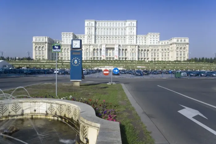 Framed Print : Palace of Parliament building, known as the House of the People (Casa Poporului) before 1989 Framed Print : Palace of Parliament building, known as the House of the People (Casa Poporului) before 1989