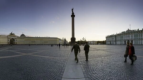 Palace Square, Alexander Column and the Hermitage, Winter Palace, UNESCO World Heritage Site, St