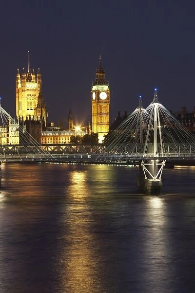 Palace of Westminster viewed from Waterloo Bridge, London, England, United Kingdom