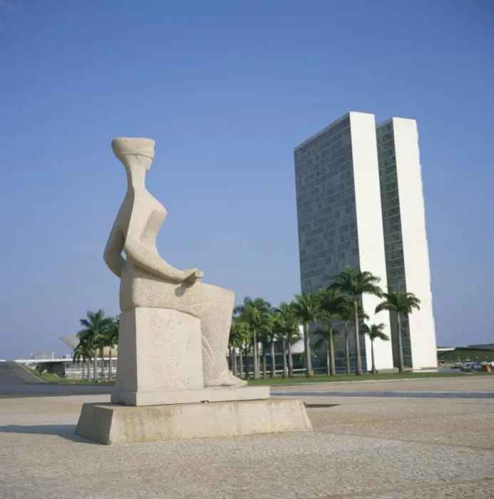 Framed Print : Palacio do Congresso from the Palace of Justice, Brasilia, UNESCO World Heritage Site Framed Print : Palacio do Congresso from the Palace of Justice, Brasilia, UNESCO World Heritage Site