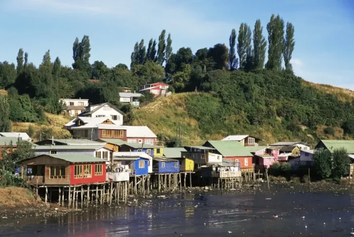 Framed Print : Palafitos, Castro, Chiloe Island, Chile, South Amrica Framed Print : Palafitos, Castro, Chiloe Island, Chile, South Amrica