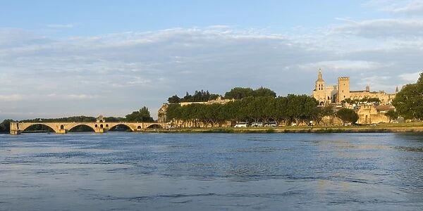 Palais des Papes and Saint Benezet Bridge over the River Rhone, UNESCO World Heritage Site