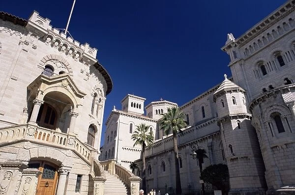 The Palais de Justice and the Christian cathedral, Monaco-Ville, Monaco
