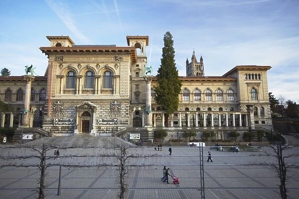 Palais de Rumine in Place de la Riponne, Lausanne, Vaud, Switzerland, Europe