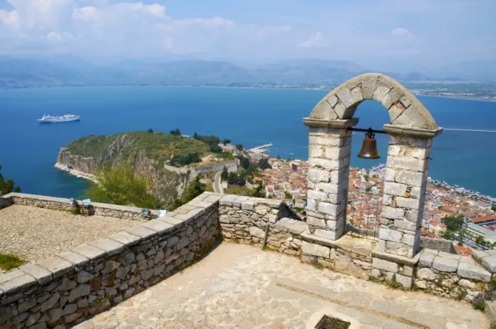 Framed Print : Palamede fortress, Citerne, Chapel St. Andre, Nafplion, Bourtzi island Framed Print : Palamede fortress, Citerne, Chapel St. Andre, Nafplion, Bourtzi island
