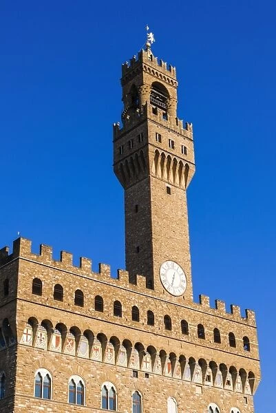 Palazzo Vecchio, Piazza della Signoria, Florence (Firenze), UNESCO World Heritage Site, Tuscany, Italy, Europe