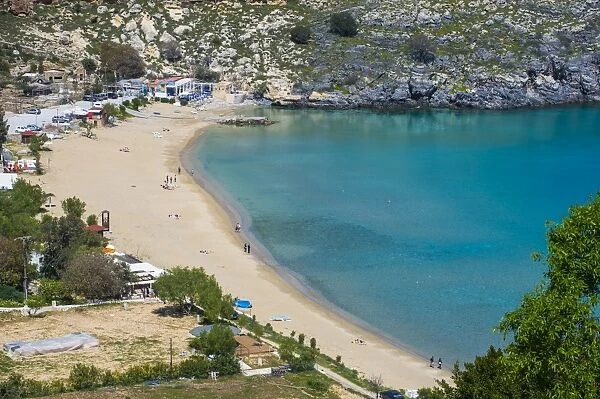 Pallas beach in Lindos, Rhodes, Dodecanese Islands, Greek Islands, Greece, Europe