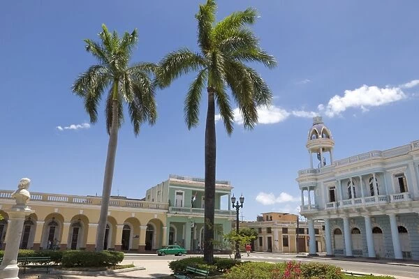 Palm trees in Parque Marti, Cienfuegos, UNESCO World Heritage Site, Cienfuegos Province