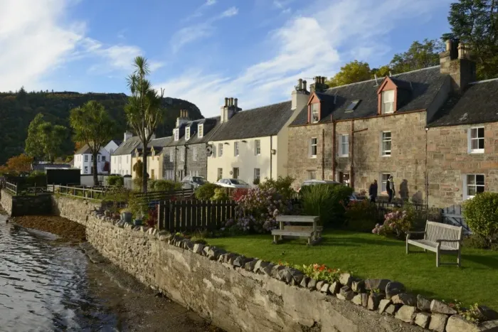 Framed Print : Palm type trees at Plockton village, Highlands, Scotland, United Kingdom, Europe Framed Print : Palm type trees at Plockton village, Highlands, Scotland, United Kingdom, Europe
