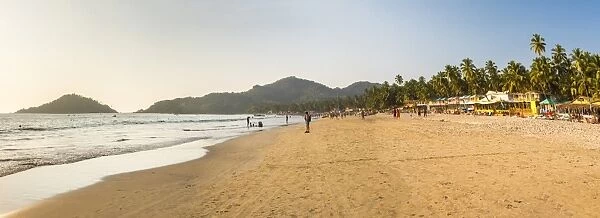Palolem Beach at sunset, Goa, India, Asia