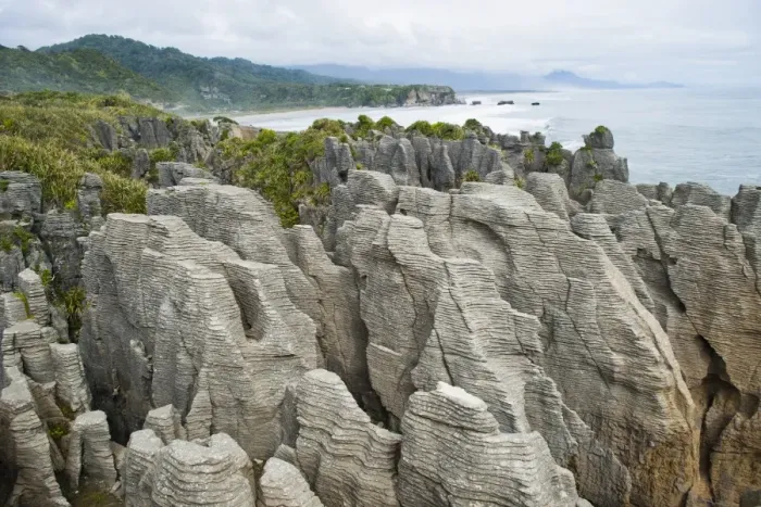 Framed Print : Pancake Rocks, Punakaiki, West Coast, South Island, New Zealand, Pacific