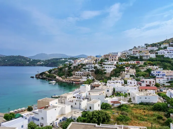 Framed Print : Pandeli, elevated view, Agia Marina, Leros Island, Dodecanese, Greek Islands, Greece, Europe