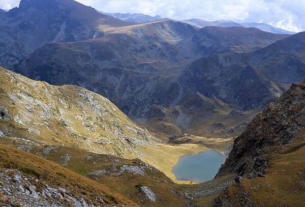 Panicata Lake in valley below Hajduta peak, 2465m, in Rila Mountains, Rila National Park