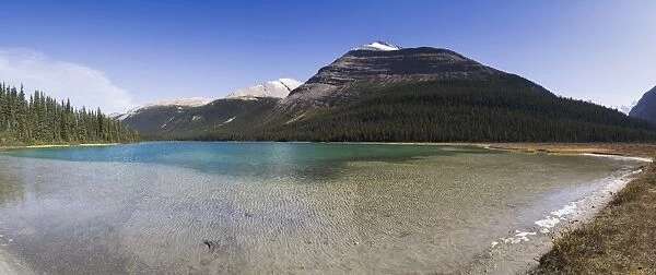 Panorama of the Adolphus Lake in the Mount Robson Provincial Park, UNESCO World Heritage Site