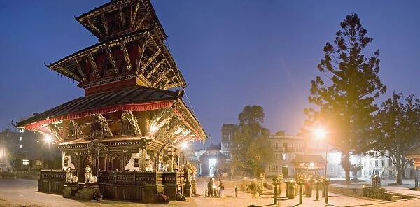Panorama of three images of the Machendranath Mandir