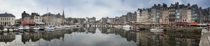 Framed Print : Panorama of inner harbour, Honfleur, Normandy, France, Europe Framed Print : Panorama of inner harbour, Honfleur, Normandy, France, Europe