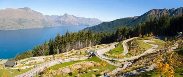 Framed Print : Panorama of the luge track above Queenstown, Otago, South Island, New Zealand, Pacific Framed Print : Panorama of the luge track above Queenstown, Otago, South Island, New Zealand, Pacific