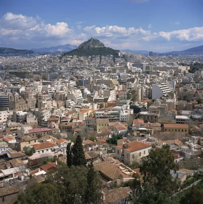 Framed Print : Panorama with Lykabettos Hill in the distance Framed Print : Panorama with Lykabettos Hill in the distance