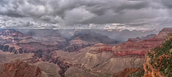 Framed Print : Panorama of a rain storm over the North Rim of Grand Canyon National Park, Arizona, USA Framed Print : Panorama of a rain storm over the North Rim of Grand Canyon National Park, Arizona, USA