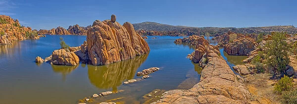 Panorama of Rock islands in Watson Lake viewed from the North Shore Trail, Prescott