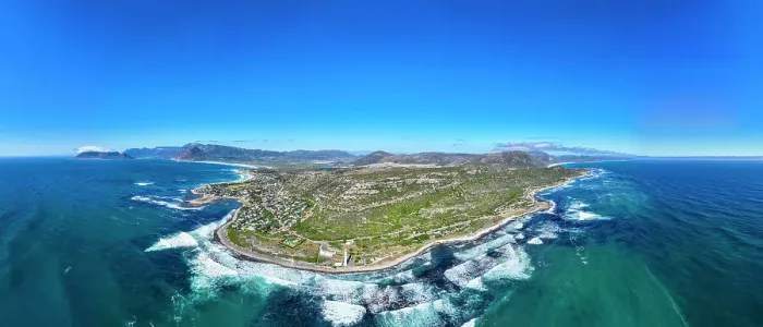 Framed Print : Panorama of Slangkop Lighthouse, Cape Town, Cape Peninsula, South Africa, Africa