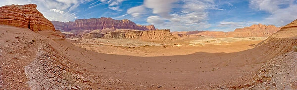 Panorama of Vermilion Cliffs from the Saddle of Cathedral Rock