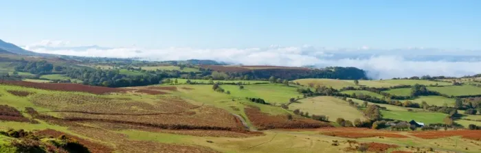 Framed Print : A panoramic landscape view near Hay Bluff, Powys, Wales, United Kingdom, Europe Framed Print : A panoramic landscape view near Hay Bluff, Powys, Wales, United Kingdom, Europe