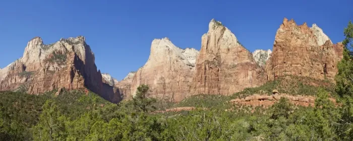 Framed Print : Panoramic photo of Court of the Patriarchs, Abraham Peak, Isaac Peak, Mount Moroni and Jacob Peak, Zion National Park, Utah, United States of America, North America Framed Print : Panoramic photo of Court of the Patriarchs, Abraham Peak, Isaac Peak, Mount Moroni and Jacob Peak, Zion National Park, Utah, United States of America, North America