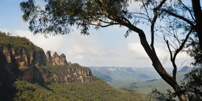 Framed Print : Panoramic photo of the Three Sisters, Blue Mountains, Katoomba, New South Wales, Australia, Pacific Framed Print : Panoramic photo of the Three Sisters, Blue Mountains, Katoomba, New South Wales, Australia, Pacific