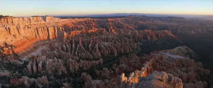 Framed Print : Panoramic photo of sunrise from Bryce Point, Bryce Canyon National Park, Utah, United States of America, North America