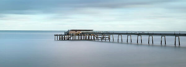 Panoramic picture of Deal Pier, Deal, Kent, England, United Kingdom, Europe