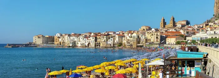 Framed Print : Panoramic view of Cefalu, Province of Palermo, Sicily, Italy, Mediterranean, Europe Framed Print : Panoramic view of Cefalu, Province of Palermo, Sicily, Italy, Mediterranean, Europe
