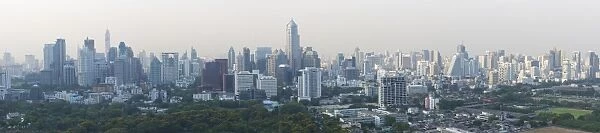 Panoramic view of the city skyline from the roofbar of the Sofitel So Hotel on North Sathorn Road, Bangkok, Thailand, Southeast Asia, Asia