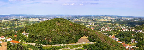 Panoramic view from Forchtenstein Castle, Burgenland, Austria, Europe