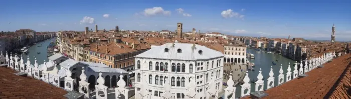 Framed Print : Panoramic view of the Grand Canal from the terrace of the Fondaco dei Tedeschi, Venice Framed Print : Panoramic view of the Grand Canal from the terrace of the Fondaco dei Tedeschi, Venice