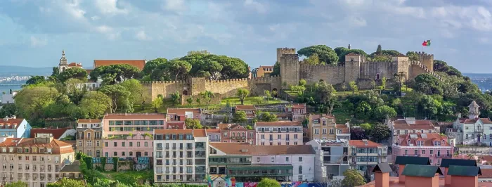 Framed Print : Panoramic view of Lisbon Castle from Miradouro da Senhora do Monte scenic point on a sunny day in the Alfama District, Lisbon, Portugal, Europe Framed Print : Panoramic view of Lisbon Castle from Miradouro da Senhora do Monte scenic point on a sunny day in the Alfama District, Lisbon, Portugal, Europe