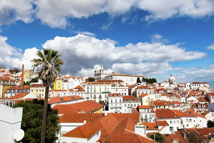 Framed Print : Panoramic view of Lisbon city, Alfama District, Portugal Framed Print : Panoramic view of Lisbon city, Alfama District, Portugal