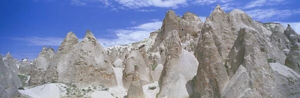 Panoramic view of tufa formations