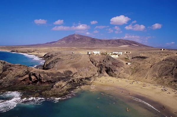 Papagayo beach and coastline, Lanzarote, Canary Islands, Spain, Atlantic Ocean, Europe