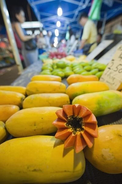 Papaya fruit, Bangsar Sunday night market, Kuala Lumpur, Malaysia, Southeast Asia, Asia